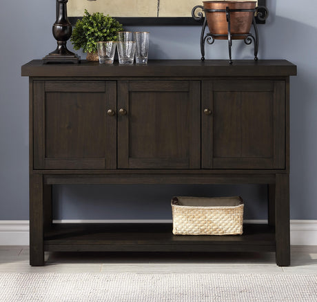 Haddie Distressed Walnut Server - Furniture World