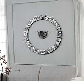 Kachina Mirrored & Faux Gems Wall Clock - Furniture World