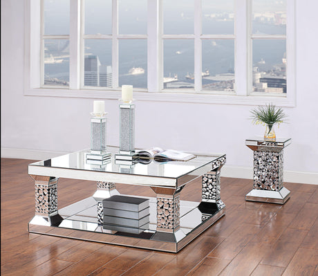Kachina Mirrored & Faux Gems Coffee Table - Furniture World