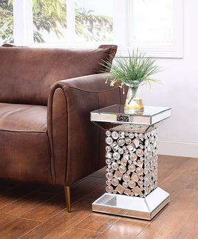 Kachina Mirrored & Faux Gems End Table - Furniture World