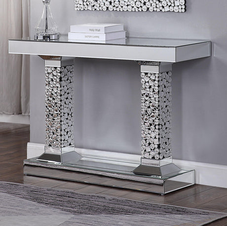 Kachina Mirrored & Faux Gems Console Table - Furniture World