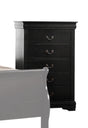 Louis Philippe Black Chest - Furniture World