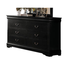 Louis Philippe Black Dresser - Furniture World