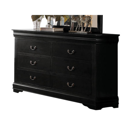 Louis Philippe Black Dresser - Furniture World