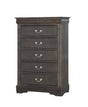 Louis Philippe Dark Gray Chest - Furniture World