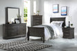 Louis Philippe Dark Gray Twin Bed - Furniture World