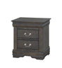 Louis Philippe Dark Gray Nightstand - Furniture World