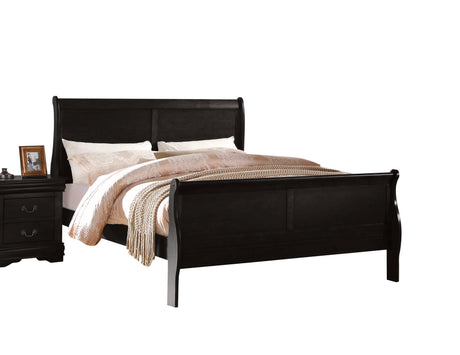 Louis Philippe Black Twin Bed - Furniture World