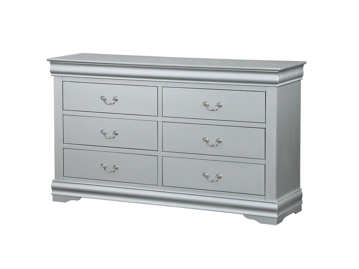 Louis Philippe Platinum Dresser - Furniture World