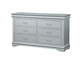 Louis Philippe Platinum Dresser - Furniture World