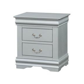 Louis Philippe Platinum Nightstand - Furniture World