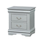 Louis Philippe Platinum Nightstand - Furniture World