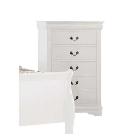 Louis Philippe White Chest - Furniture World