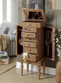 Taline Weathered Oak Jewelry Armoire - Furniture World