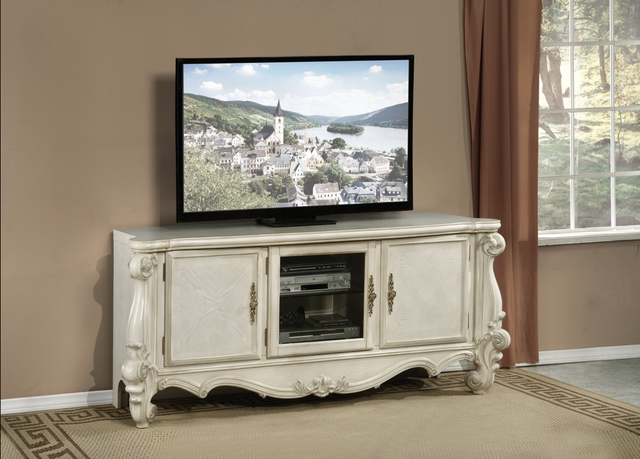 Versailles Bone White TV Stand - Furniture World