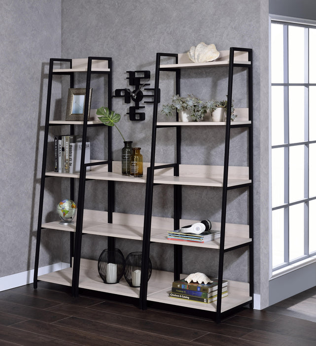 Wendral Natural & Black Bookshelf (5-Tier, 23"L) - Furniture World