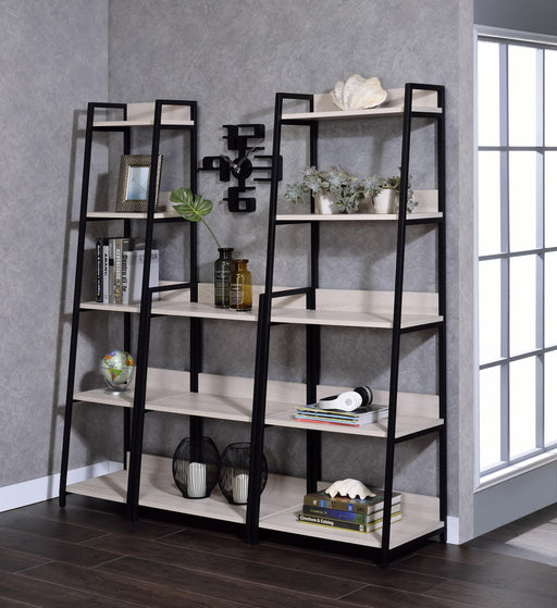 Wendral Natural & Black Bookshelf (5-Tier, 16"L) - Furniture World