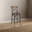 Zaire Antique Black & Antique Oak Bar Chair (1Pc) - Furniture World
