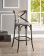 Zaire Antique Copper & Antique Oak Bar Chair (1Pc) - Furniture World