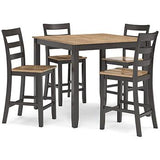 Gesthaven Counter Height Dining Table and 4 Barstools (Set of 5) - Furniture World