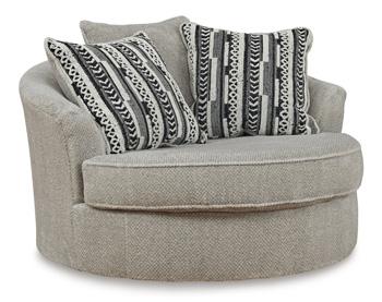Calnita Oversized Swivel Accent Chair - Furniture World