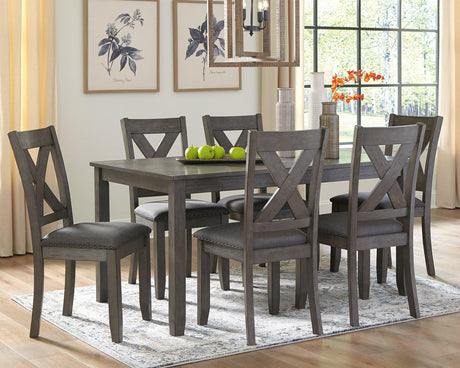 Caitbrook Dining Table and Chairs (Set of 7) - Furniture World