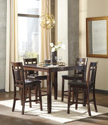 Bennox Counter Height Dining Table and Bar Stools (Set of 5) - Furniture World