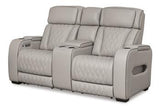 Boyington Power Reclining Loveseat with Console - Furniture World