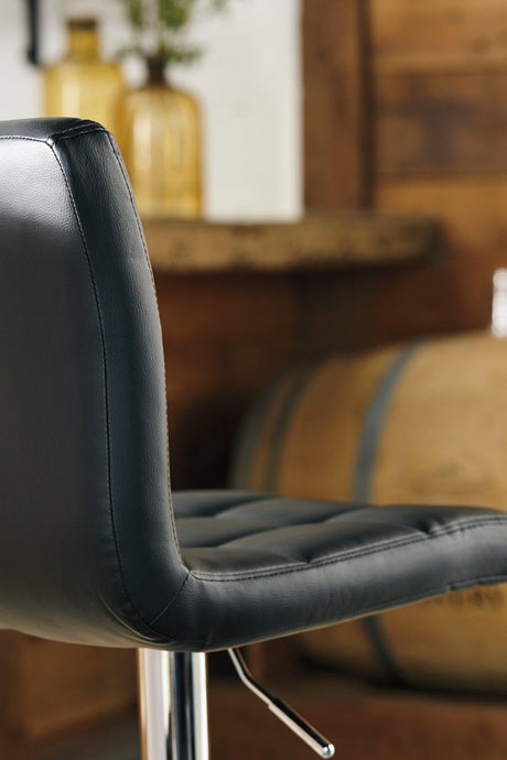 Bellatier Adjustable Height Bar Stool - Furniture World