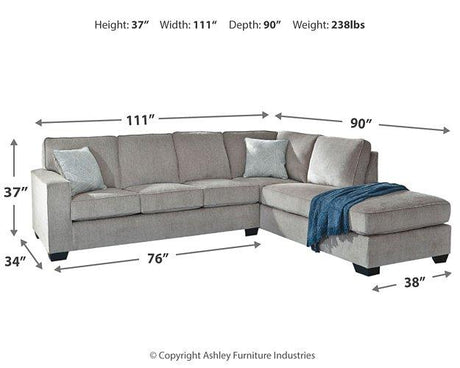 Altari Sectional with Chaise - Furniture World
