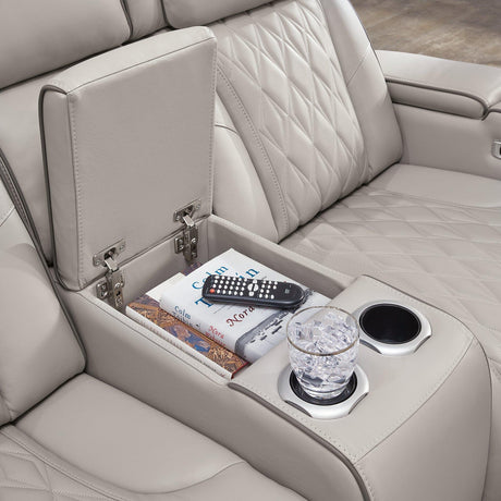 Boyington Power Reclining Loveseat with Console - Furniture World