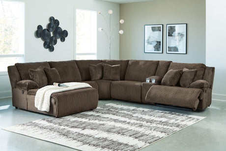 Top Tier Reclining Sectional with Chaise - Furniture World