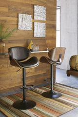 Bellatier Adjustable Height Bar Stool - Furniture World