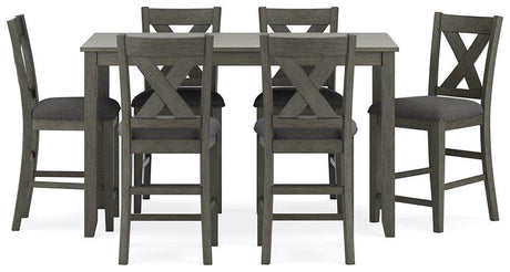 Caitbrook Counter Height Dining Table and Bar Stools (Set of 7) - Furniture World