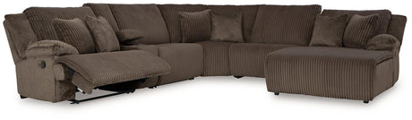 Top Tier Reclining Sectional with Chaise - Furniture World