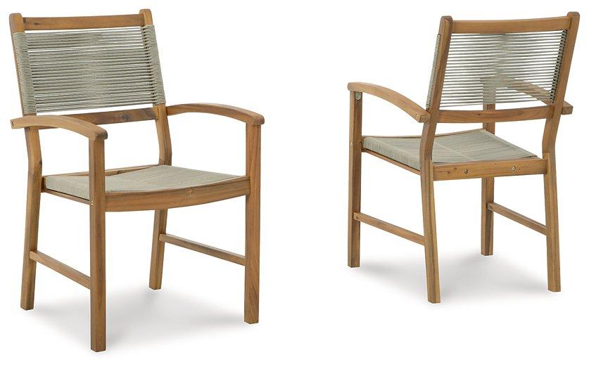 Janiyah Outdoor Dining Arm Chair (Set of 2)