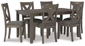 Caitbrook Dining Table and Chairs (Set of 7) - Furniture World