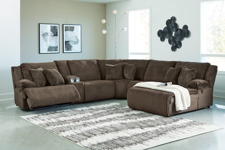 Top Tier Reclining Sectional with Chaise - Furniture World