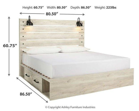 Cambeck Bed with 2 Storage Drawers - Furniture World