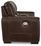 Alessandro Power Reclining Loveseat with Console - Furniture World