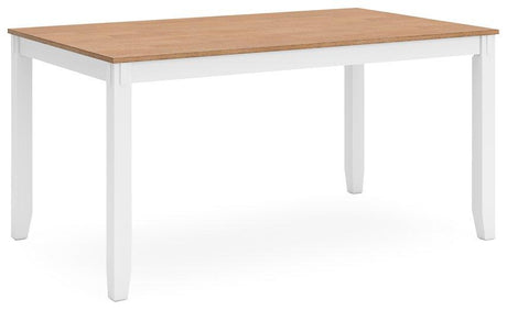 Gesthaven Dining Table with 4 Chairs and Bench (Set of 6) - Furniture World