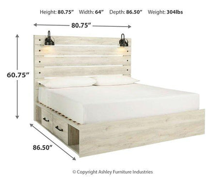 Cambeck Bed with 4 Storage Drawers - Furniture World