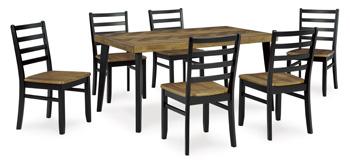 Blondon Dining Table and 6 Chairs (Set of 7) - Furniture World