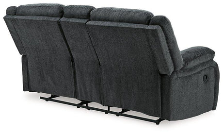 Draycoll Reclining Loveseat with Console - Furniture World
