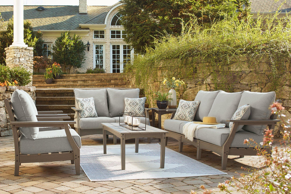 Visola Outdoor Sofa and Loveseat Set - Furniture World