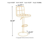 Bellatier Adjustable Height Bar Stool - Furniture World