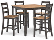 Gesthaven Counter Height Dining Table and 4 Barstools (Set of 5) - Furniture World