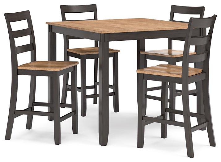 Gesthaven Counter Height Dining Table and 4 Barstools (Set of 5) - Furniture World
