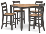 Gesthaven Counter Height Dining Table and 4 Barstools (Set of 5) - Furniture World