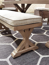Beachcroft Outdoor Bench with Cushion - Furniture World